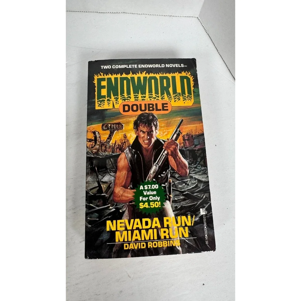 ENDWORLD DOUBLE Nevada Run Miami Run David Robbins 1991 Post-Apocalyptic Leisure